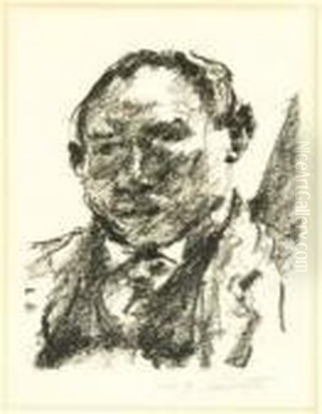 Selbstbildnis Oil Painting by Lovis (Franz Heinrich Louis) Corinth