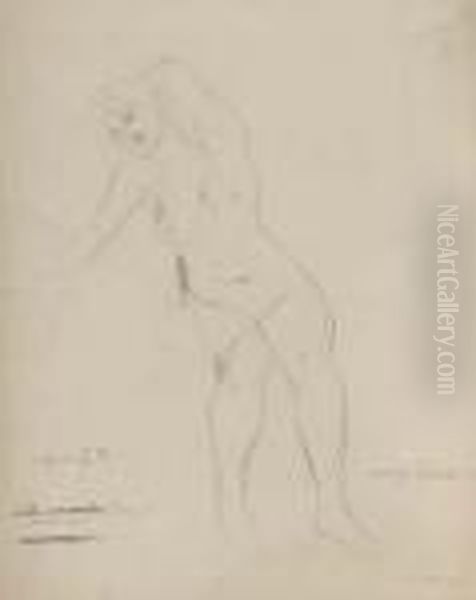 Frauenakt Oil Painting by Lovis (Franz Heinrich Louis) Corinth