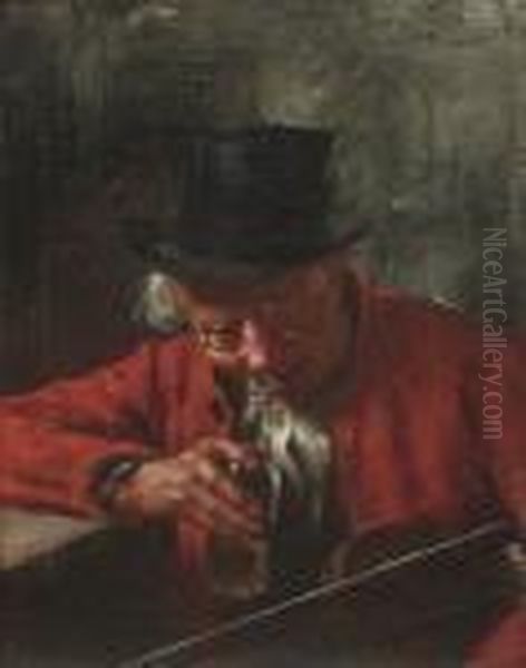 Der Alte Trinker - Der Alte
 Dorfmusikant Oil Painting by Lovis (Franz Heinrich Louis) Corinth