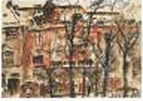 Die Kloppstockstrasse In Berlin,
 Februar 1922 (kloppstockstrasse In Berlin, February 1922) Oil Painting by Lovis (Franz Heinrich Louis) Corinth