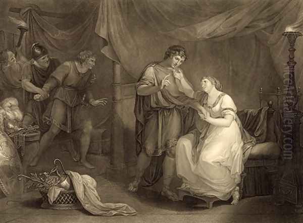 In Calchas tent Oil Painting by Angelica Kauffmann