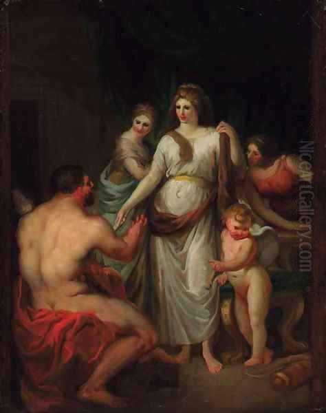 Hercules and Omphale Oil Painting by Angelica Kauffmann