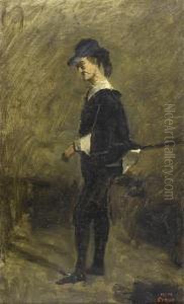 The Actor Bigour As Hamlet Oil Painting by Jean-Baptiste-Camille Corot