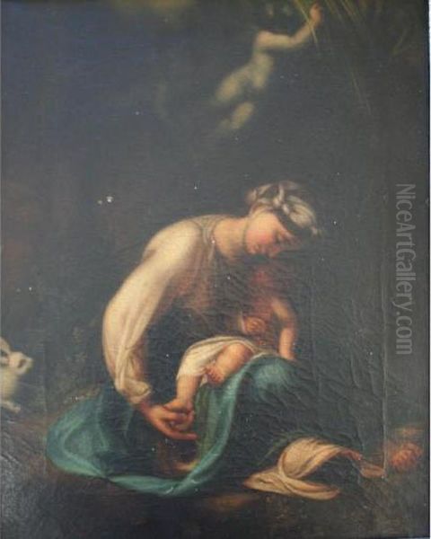 La Zingarella Oil Painting by Antonio Allegri da Correggio
