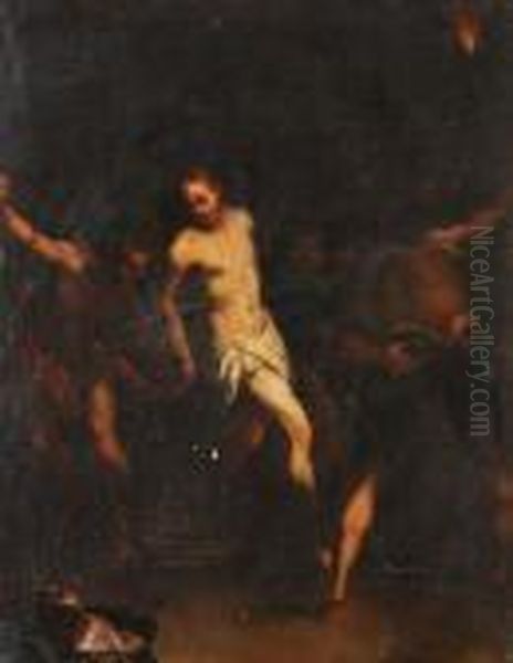 Flagellation Of Christ Oil Painting by Antonio Allegri da Correggio