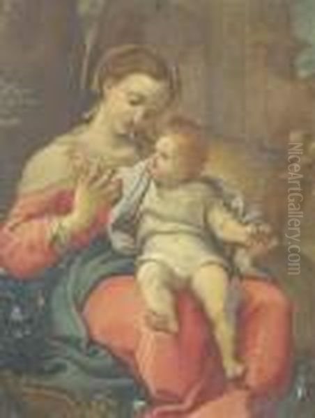 Virgin And Child Oil Painting by Antonio Allegri da Correggio
