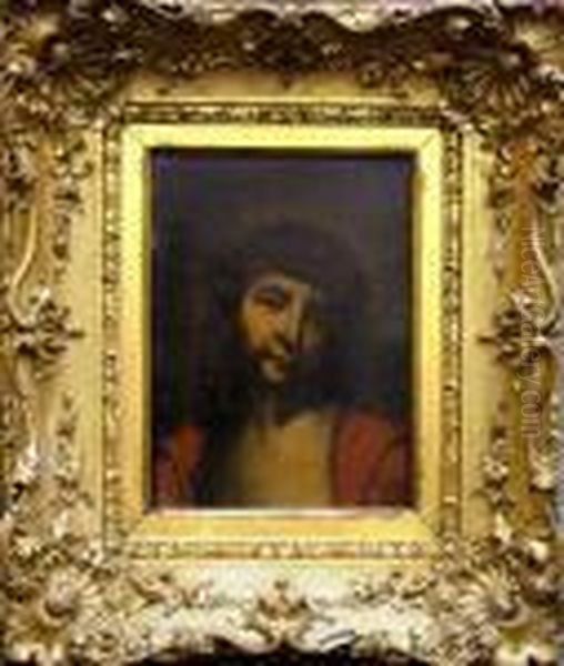 Portrait Of Christ Oil Painting by Antonio Allegri da Correggio