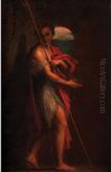 Saint John The Baptist Oil Painting by Antonio Allegri da Correggio