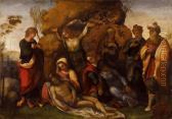 La Deposizione Oil Painting by Antonio Allegri da Correggio