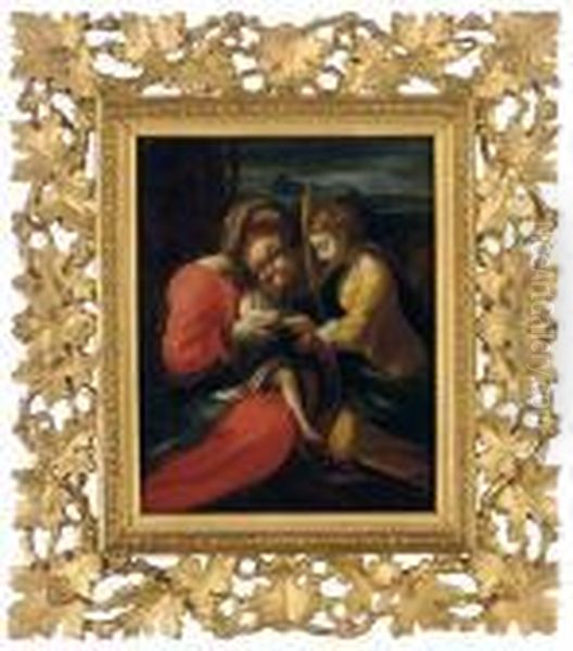 The Mystic Marriage Of Saint Catherine Oil Painting by Antonio Allegri da Correggio