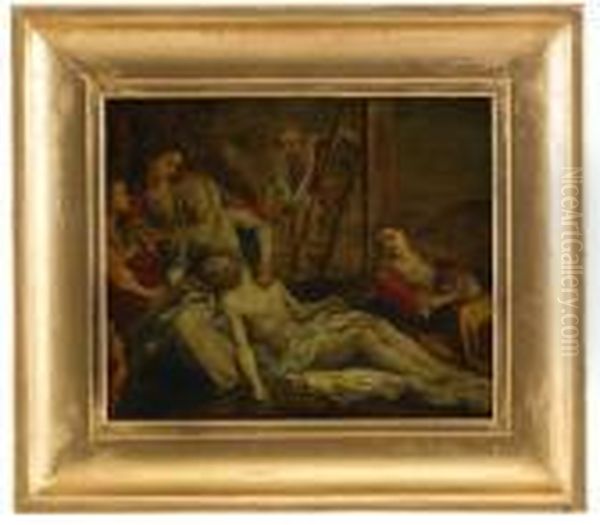 Korsnedtagningen Oil Painting by Antonio Allegri da Correggio