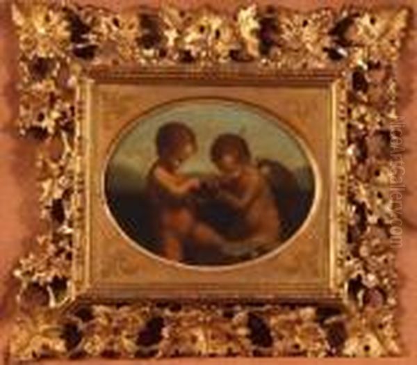 Cupid Sharpening His Arrows Oil Painting by Antonio Allegri da Correggio
