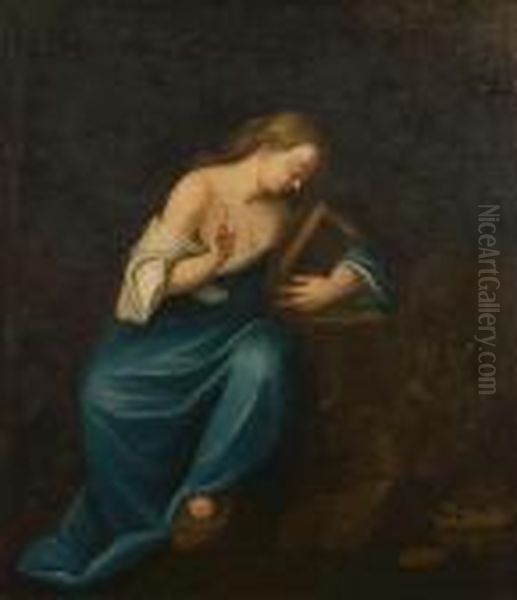 The Penitent Magdalene Oil Painting by Antonio Allegri da Correggio