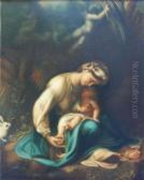 La Zingarella Oil Painting by Antonio Allegri da Correggio
