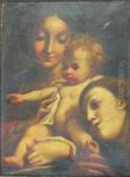Madonna And Child Oil Painting by Antonio Allegri da Correggio