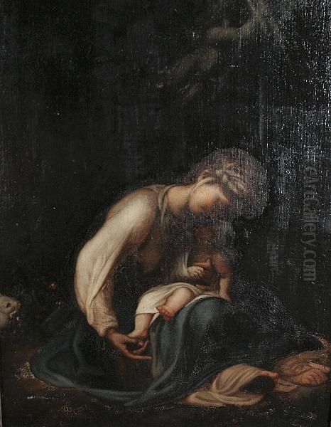 La Zingarella Oil Painting by Antonio Allegri da Correggio