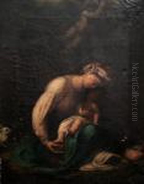 Madonna And Child Oil Painting by Antonio Allegri da Correggio