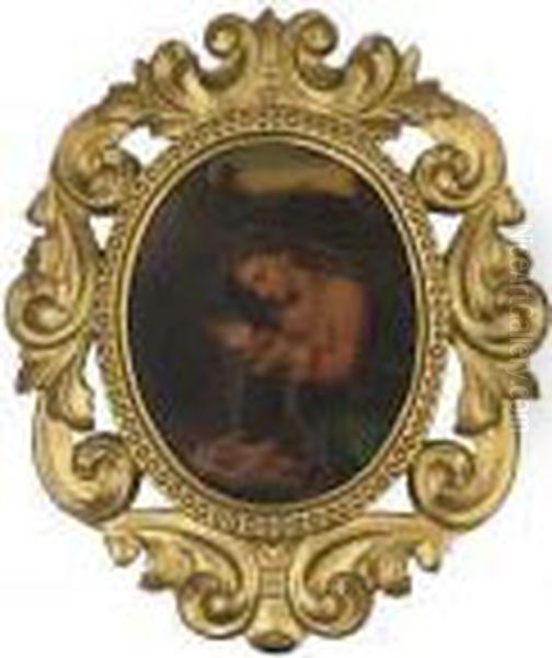 La Zingarella Oil Painting by Antonio Allegri da Correggio