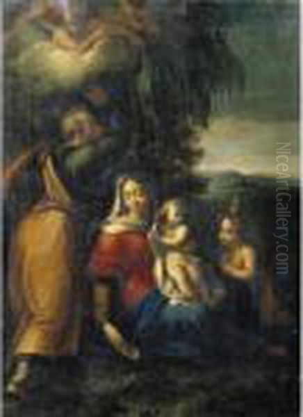The Rest On The Flight Into Egypt Oil Painting by Antonio Allegri da Correggio