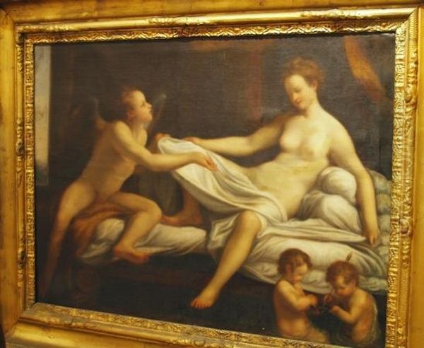 Danae Oil Painting by Antonio Allegri da Correggio