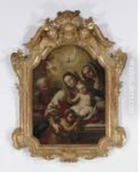 The Virgin Adoring The Christ Child Oil Painting by Antonio Allegri da Correggio