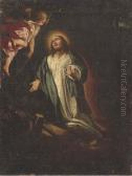 The Agony In The Garden Oil Painting by Antonio Allegri da Correggio