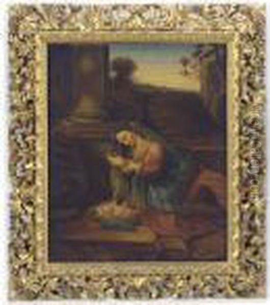 La Zingarella Oil Painting by Antonio Allegri da Correggio