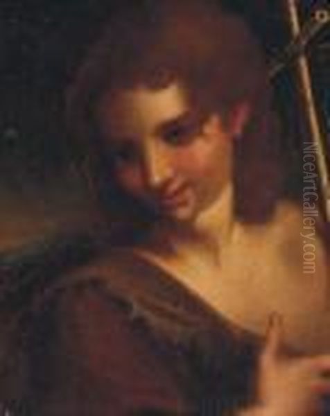 Saint John The Baptist Oil Painting by Antonio Allegri da Correggio