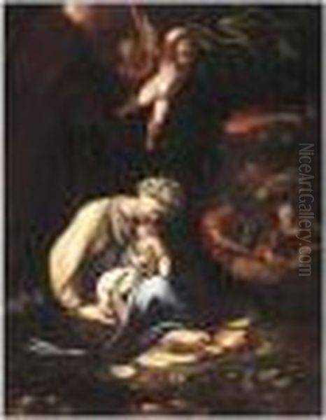 La Zingarella Oil Painting by Antonio Allegri da Correggio