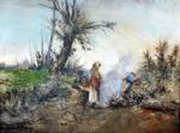 Campagna Romana Oil Painting by Hermann David Solomon Corrodi