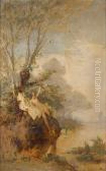 Ninfa Lacustre Oil Painting by Hermann David Solomon Corrodi