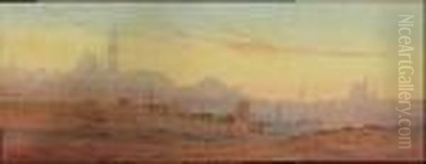 Veduta Di Costantinopoli Oil Painting by Hermann David Solomon Corrodi