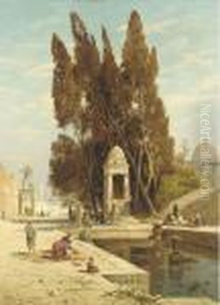 Morning Rituals Oil Painting by Hermann David Solomon Corrodi