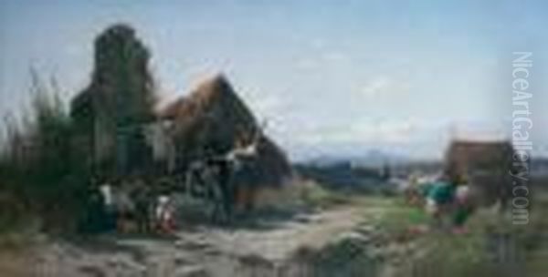 Scena Agreste Oil Painting by Hermann David Solomon Corrodi