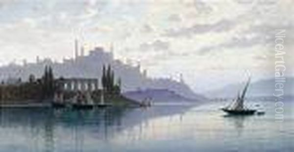 Constantinopoli Oil Painting by Hermann David Solomon Corrodi