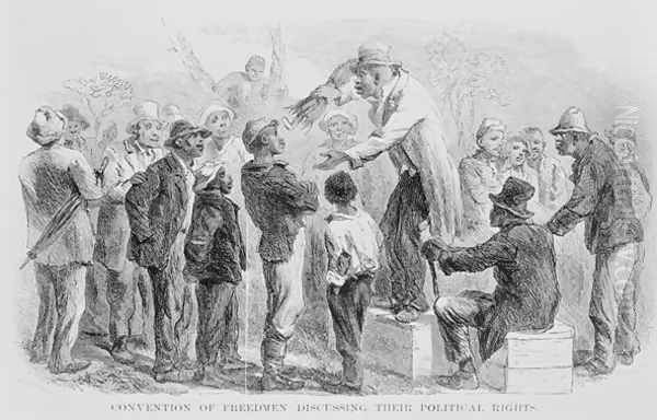 Convention of Freedmen Discussing their Political Rights Georgia Oil Painting by John Karst