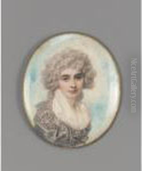 Lady Elizabeth Foster, Later Duchess Of Devonshire (1760-1824) Oil Painting by Richard Cosway