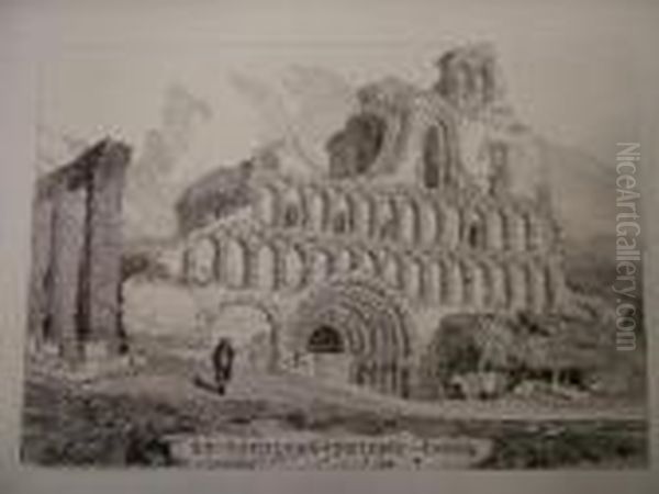 Architectural Remain Oil Painting by John Sell Cotman