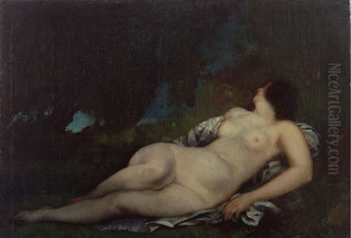 Femme Endormie Oil Painting by Gustave Courbet