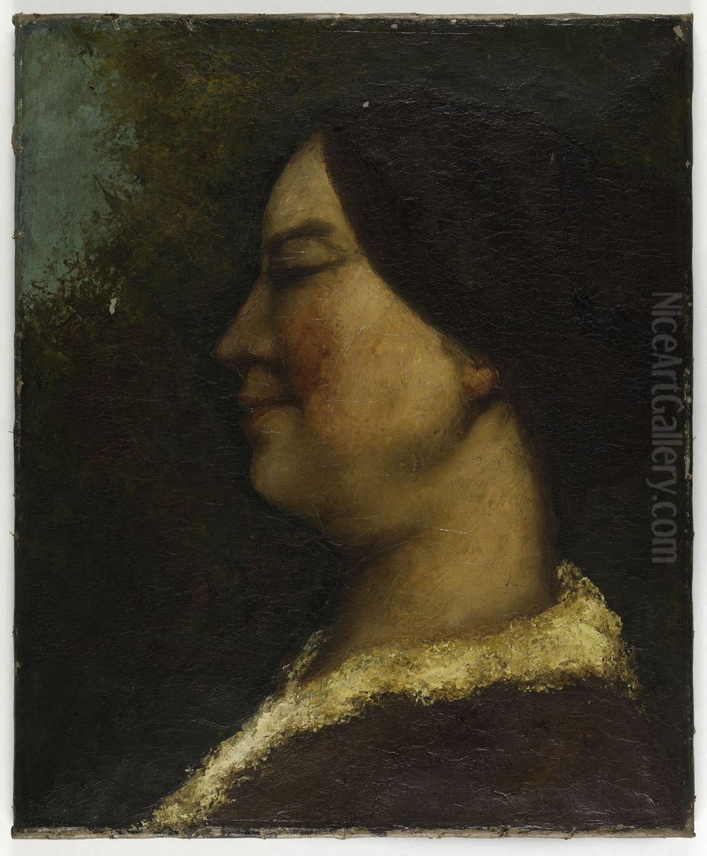 Portrait De Femme Oil Painting by Gustave Courbet
