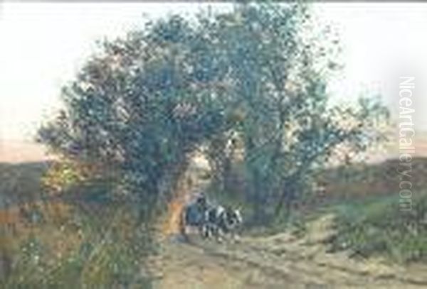 De Rivier Rayon. Oil Painting by Frans Courtens