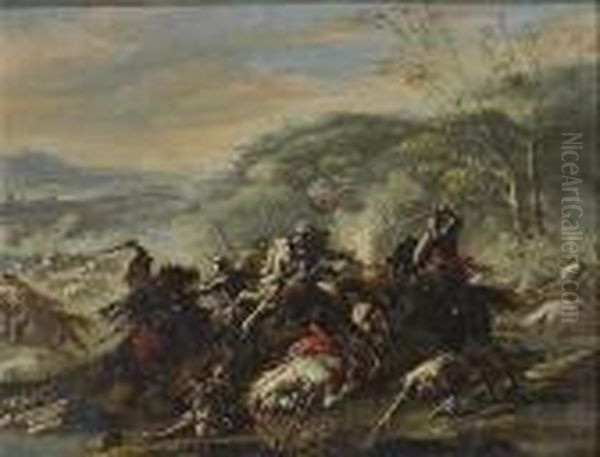 Reiterschlacht Oil Painting by Jacques Courtois