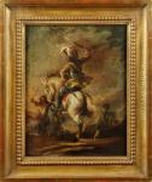 Aldre Kopia Ryttarbatalj Oil Painting by Jacques Courtois