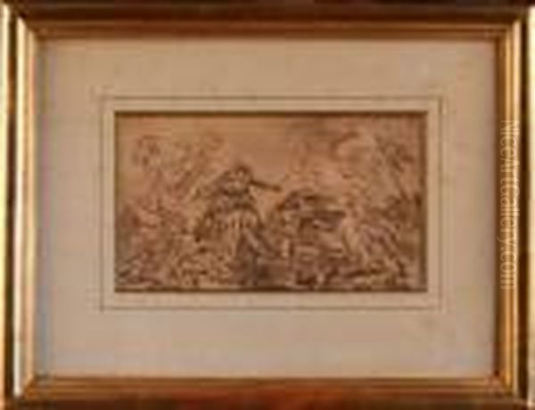 Scene De Bataille Oil Painting by Jacques Courtois