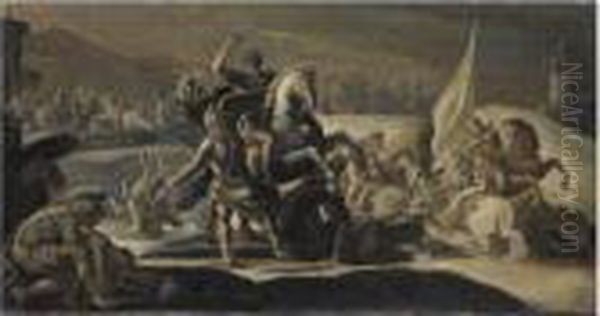 Scena Di Battaglia Oil Painting by Jacques Courtois