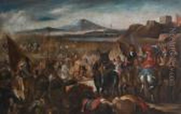 Scena Di Battaglia Oil Painting by Jacques Courtois