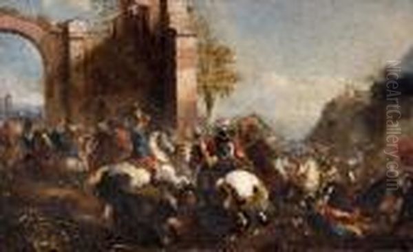 Batalla Oil Painting by Jacques Courtois