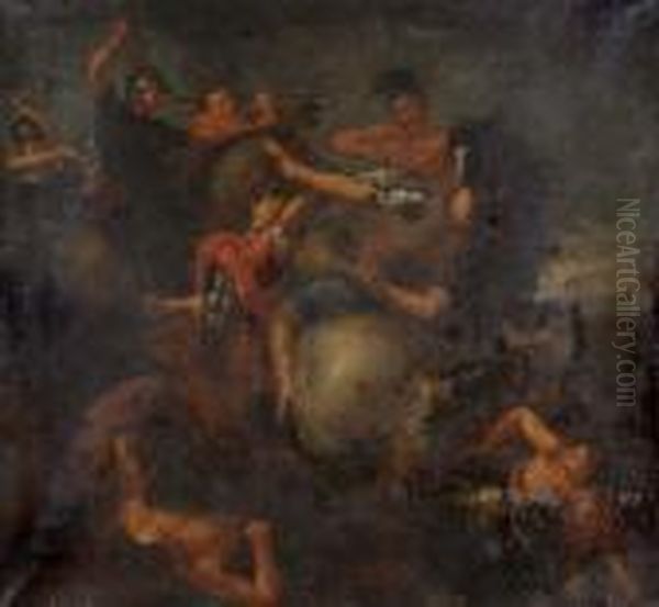 Reiterschlacht: Oil Painting by Jacques Courtois