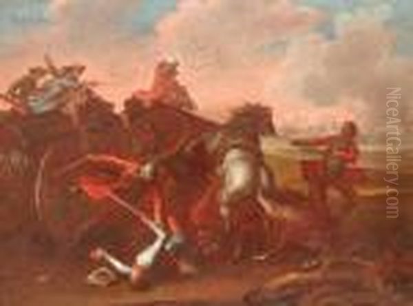 Battaglia Oil Painting by Jacques Courtois