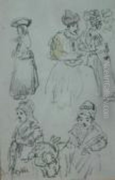 Figure Studies Oil Painting by David I Cox